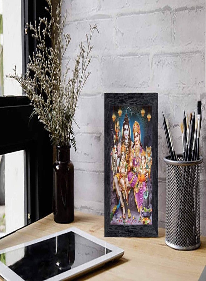 pnf Bhole Nath Parivar (Maa Parvati, Ganesh, Kartikey And Shiv Shankar) Religious Wood Photo Frames(Photoframe,Multicolour,8X6Inch)-20389 - Rectangular, Wall Mount - Image 2